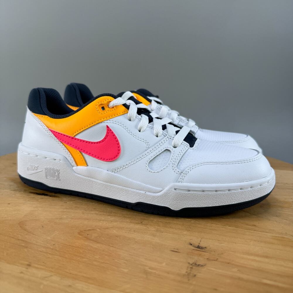 Womens 8 / Mens 6.5 - Nike Full Force Low 90's Shoes 'Neon Pack' White Blue Pink